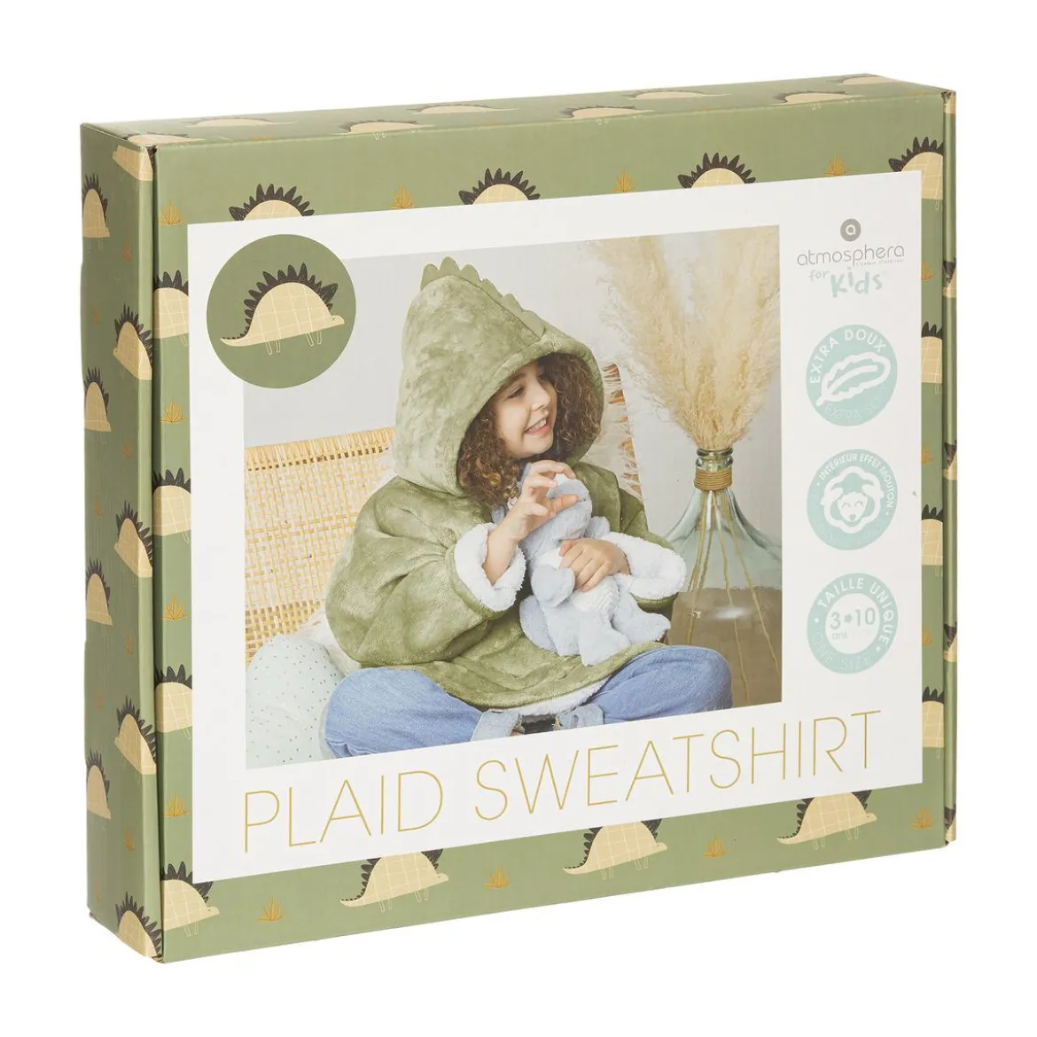 PLAID SWEAT FLANELLE DINO