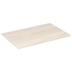 PLANCHE A DECOUPER VERRE EFFET TRAVERTIN BEIGE 30X20X0.4CM