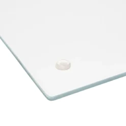 PLANCHE A DECOUPER VERRE 40X30CM MARBRE BLANC