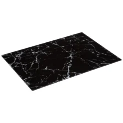 PLANCHE A DECOUPER VERRE 40X30CM MARBRE NOIR