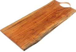 PLANCHE PRESENTATION ACACIA NATUREL AVEC POIGNEE 55X22CM