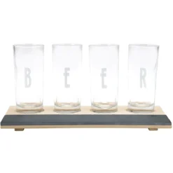 PLANCHE 4 VERRES BIERE