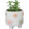 PLANTE ARTIFICIELLE AVEC POT CERAMIQUE BLANC 10X10X10CM