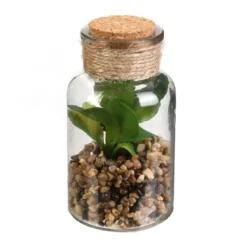 PLANTE ARTIFICIELLE FIOLE VERRE 13CM
