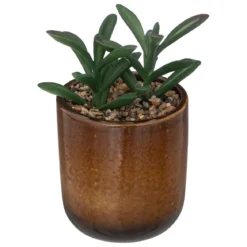 PLANTE POT CERAMIQUE REAC OCRE H.16CM