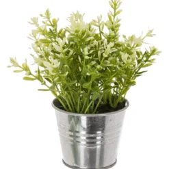 PLANTE POT ZINC D.8X17CM