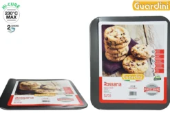 PLAQUE COOKIES 35X40CM ACIER ANTI ADHERENT ROUGE ROSSANA