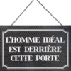 PLAQUE METAL CHIC 28X18CM