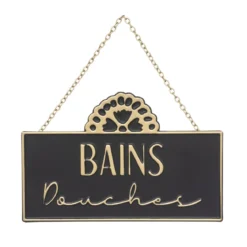 PLAQUE PORTE METAL NIGHT 20X13CM
