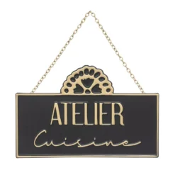 PLAQUE PORTE METAL NIGHT 20X13CM