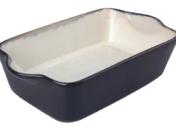 PLAT A FOUR PORCELAINE EMAIL REACTIF 22X13X5.5CM