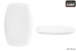 PLAT BLANC RECTANGLE PORCELAINE 30X20CM