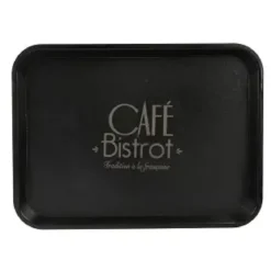 PLATEAU ANTIGLISSE L 46 CM L 36 CM DECOR BISTROT