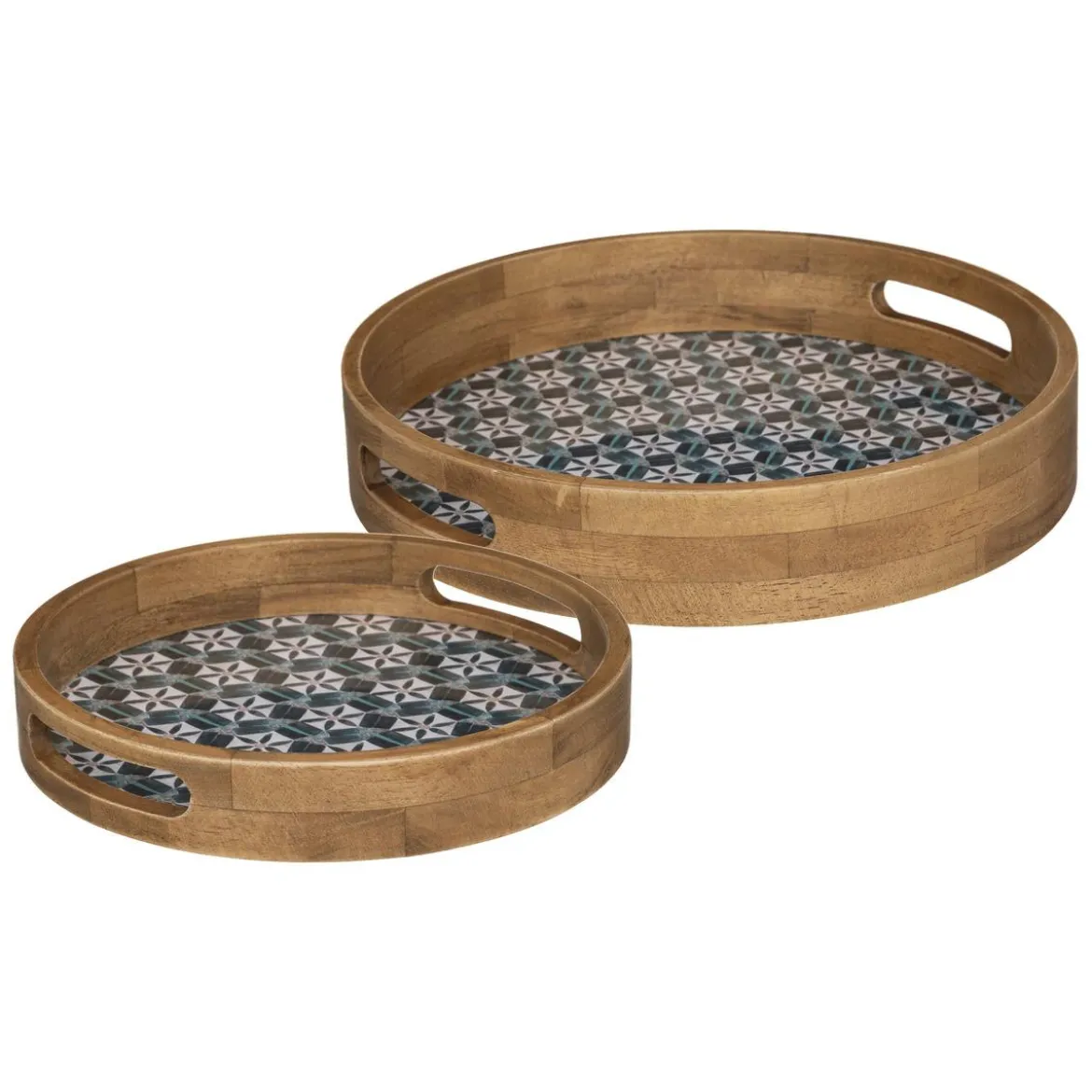 PLATEAU BOIS ALICANTE MULTICOLORE D.24.5X4CM