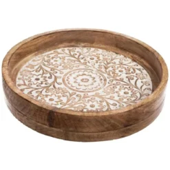 PLATEAU BOIS RITUAL D.25.5X4CM