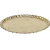 PLATEAU DECORATIF METAL DORE D47.5CM