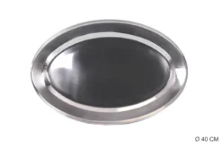 PLATEAU INOX OVALE 40X26CM