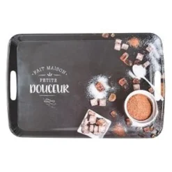 PLATEAU MELAMINE ARDOISE L 46 CM L 31 CM