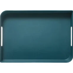 PLATEAU MELAMINE BLEU PETROLE 35X25CM