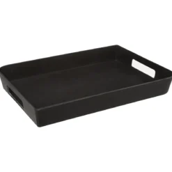 PLATEAU MELAMINE CHARBON 35X25CM
