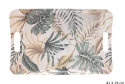 PLATEAU MELAMINE FEUILLAGE 41X28CM