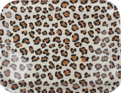 PLATEAU MELAMINE LEOPARD 38X28CM