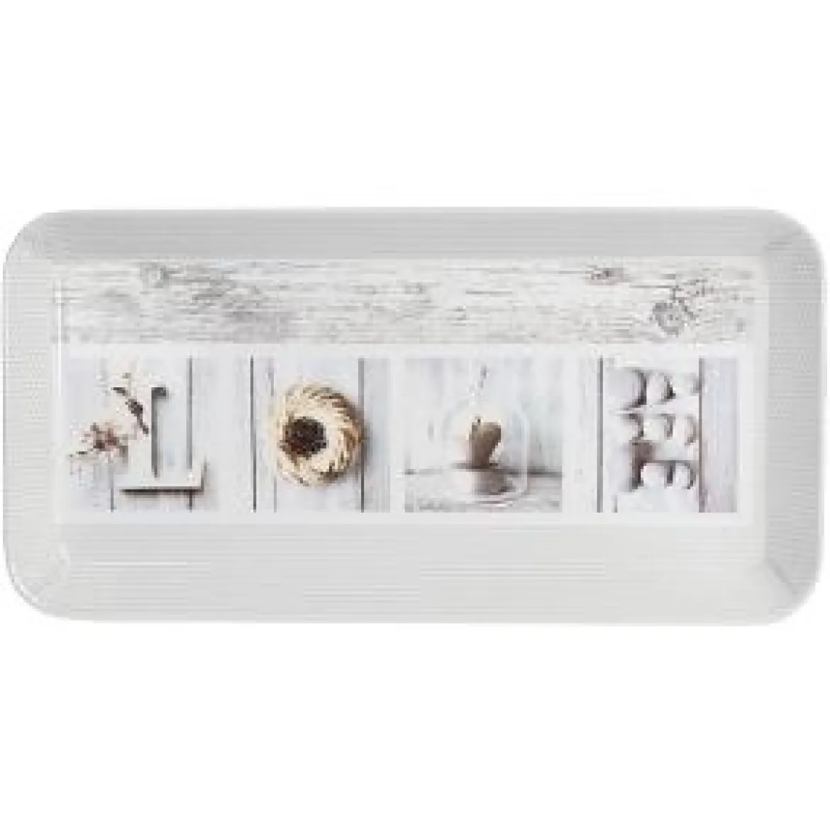 PLATEAU MELAMINE LOVE L 30 CM L 15 CM