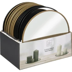 PLATEAU MIROIR POUR BOUGIE D.20CM