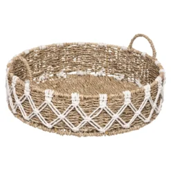 PLATEAU PALM COCKTAIL MACRAME NATUREL