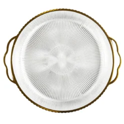 PLATEAU ROND PLASTIQUE MIRAGE D.38.5CM