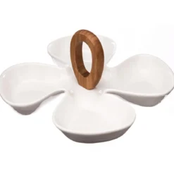 PLAT PRESENTATION BAMBOU CERAMIQUE 28X28CM