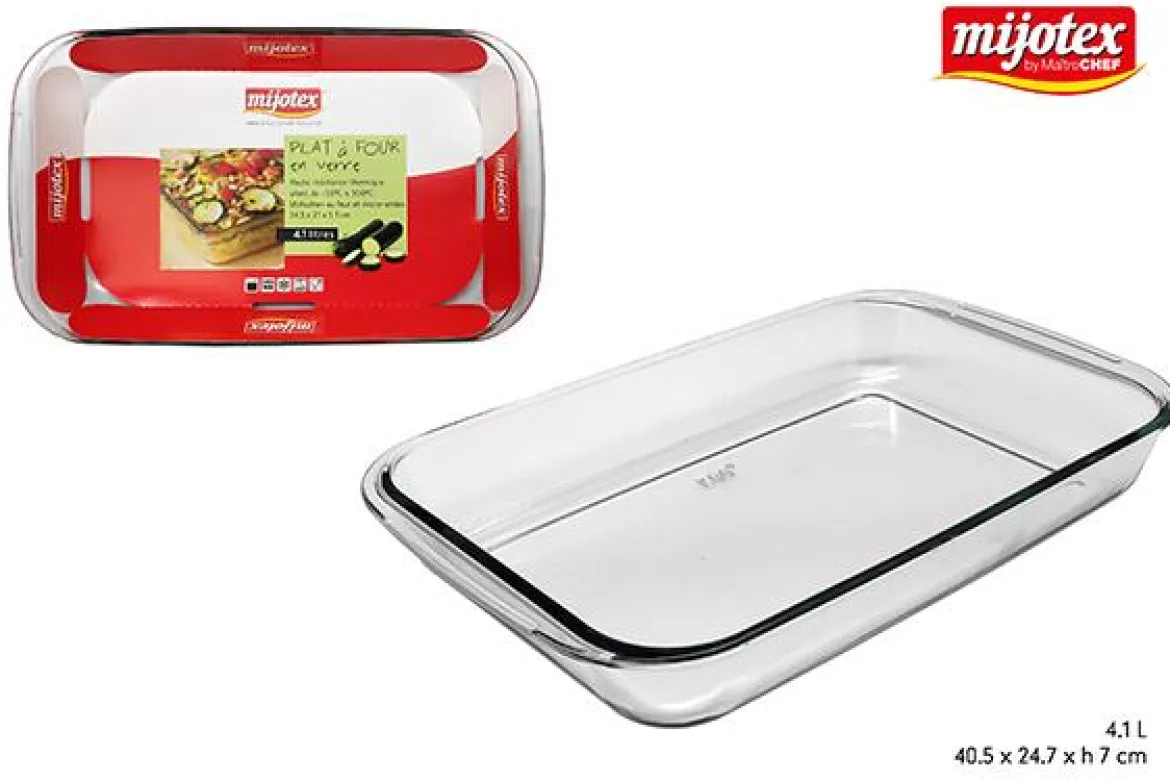PLAT RECTANGLE VERRE 4.1L