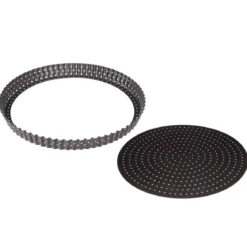 PLAT TARTE FOND AMOVIBLE METAL 28CM