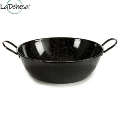 POELE PROFONDE EMAILLE AVEC ANSES 32 CM