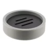 PORTE SAVON BICOLORE GRIS NOIR