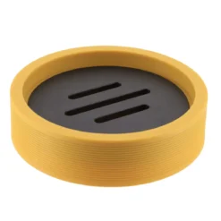 PORTE SAVON BICOLORE OCRE NOIR