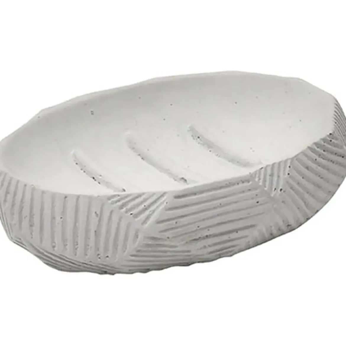 PORTE SAVON CIMENT AVEC RAINURES GRIS