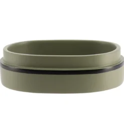 PORTE SAVON POLYRESINE OVAL KAKI NOIR