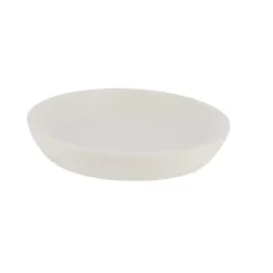 PORTE SAVON POLYRESINE ROND EFFET PIERRE BLANC
