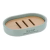 PORTE SAVON POLYRESINE VERT EUCALYPTUS BAMBOU