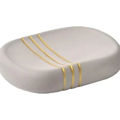 PORTE SAVON STRIE GRES OR GRIS