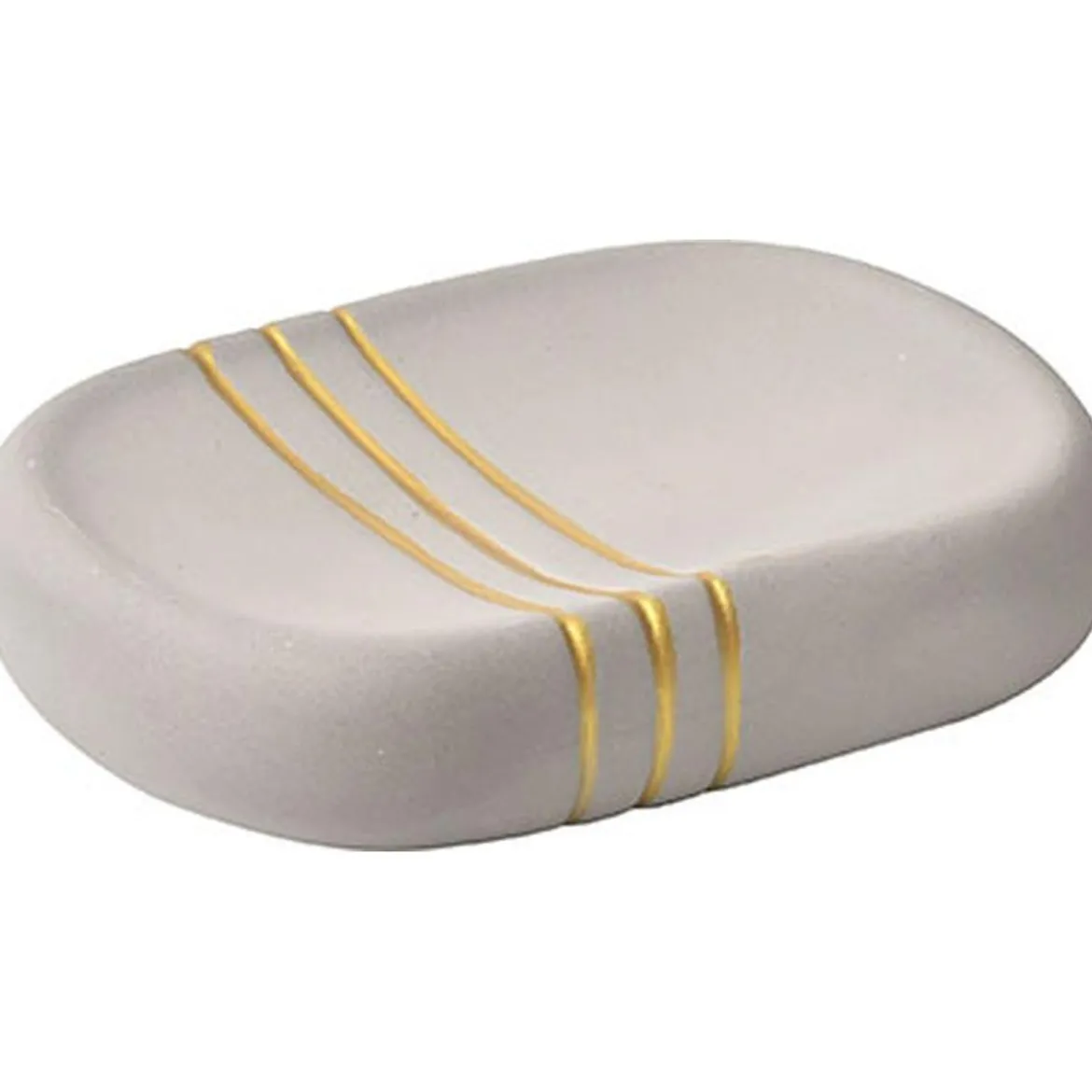 PORTE SAVON STRIE GRES OR GRIS