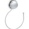 PORTE SERVIETTE ROND METAL SUR VENTOUSES   CHROME