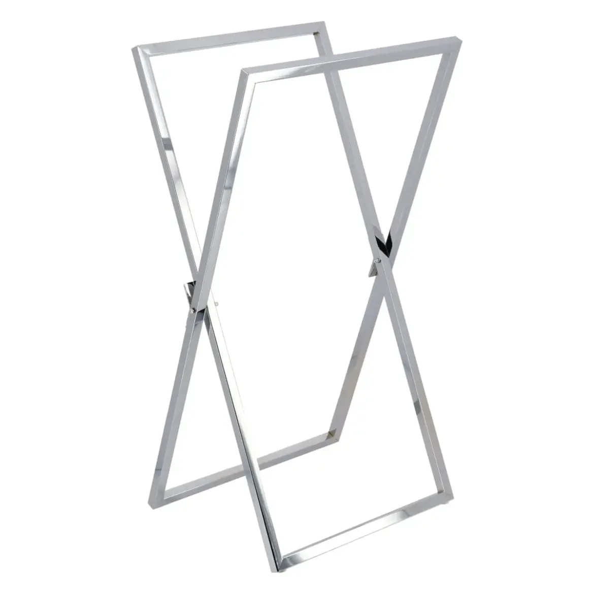 PORTE SERVIETTES METAL STRUCTURE CARREE PLIABLE CHROME