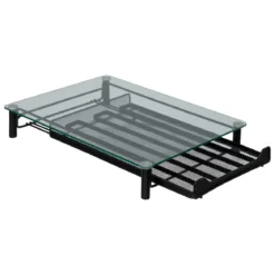 PORTE CAPSULES TIROIR 60 CAPSULES ESPRESSO METAL VERRE