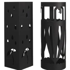 PORTE PARAPLUIES METAL NOIR H.49CM