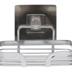 PORTE SAVON ACIER INOXYDABLE SUR CARTE ADHESIVE 3M CHROME