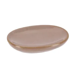 PORTE SAVON GRES LAQUE CARAMEL