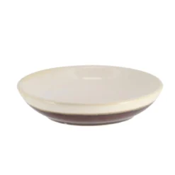 PORTE SAVON GRES ROND TRICOLORE MARRON BEIGE