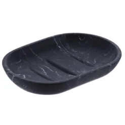 PORTE SAVON POLYRESINE MARBRE NOIR